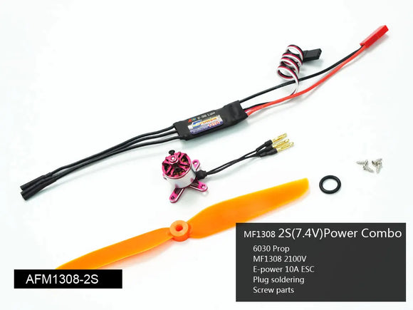 AEORC AFM1306-2S Micro Power System Combo 7.4V 5-inch 6-inch 1306/1308 Elektrischer Racing-Drohnenmotor-Combo-Kit für DIY-Bau
