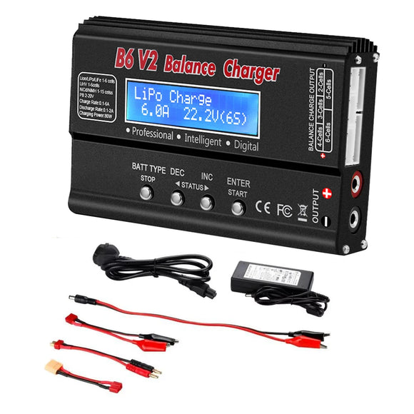 IMAX B6V2 Balance Charger 80W Professional Digital Lipo Discharger for Li-ion Lipo LiFe NiCd NiMH LiHV PB Battery