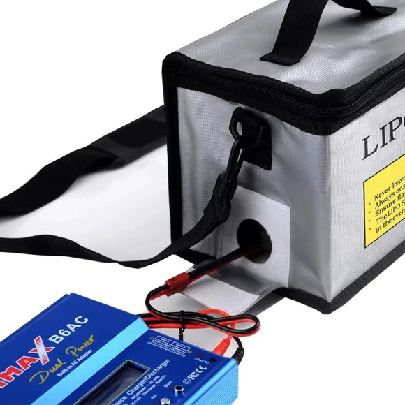 215x145x165mm Lithium Battery Explosion-Proof Bag High Temperature Resistant Fpv Flame Retardant Bag With Battery Hole