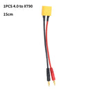 Brand New15cm Multi-Interface Charger Cable XT30/XT60/XT90/EC5/TRX/Dupont /JSTto 4mm Banana Plugs for Lipo Battery Silicone Wire-8