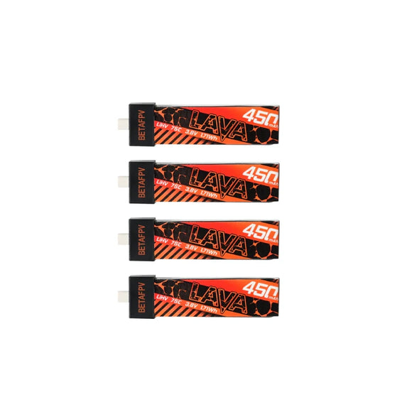 BETAFPV LAVA 1S 450mAh 75C Battery (4PCS) for Air75 Drones