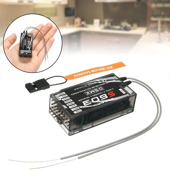 Storm S603 DSM2 DSMX 2.4GHz 6CH RC Receiver for Spektrum NX8 DXe DX6i JR DSX9 Transmitter Drone Car Boat FPV Radio Control Model
