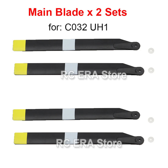 2 Sets RC ERA Main Rotor Blades for C032 UH1 Huey C138 Pro Bell206 C184 MD500 C186 C187 C189 C190 RC Helicopter Parts image 2
