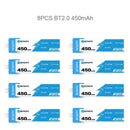 BETAFPV RC Battery BT2.0 450mAh 1S 30C BETAFPV FPV Kit Racing Drone Original  FPV Lipo BT2.0 Connector Cetus X Pro-4