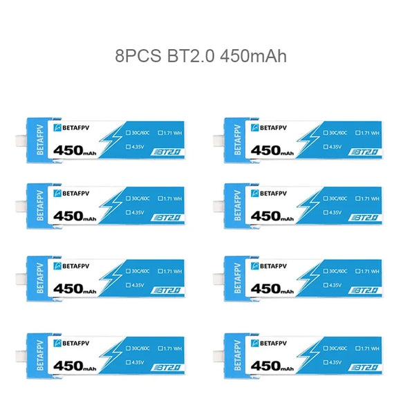 BETAFPV RC Battery BT2.0 450mAh 1S 30C BETAFPV FPV Kit Racing Drone Original  FPV Lipo BT2.0 Connector Cetus X Pro
