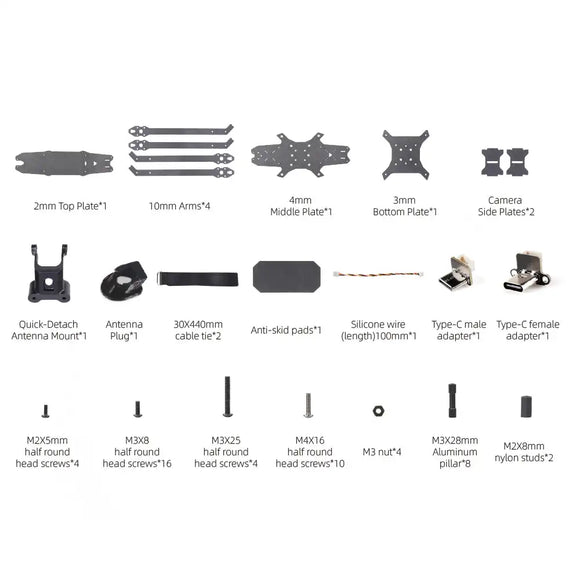 HGLRC MY15 Châssis en fibre de carbone FPV longue portée 15 pouces Empattement 635 mm pour drone de course quadricoptère RC
