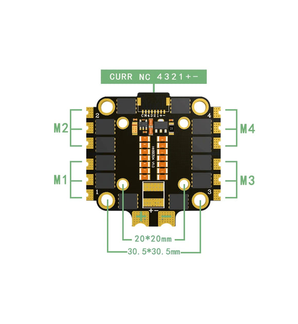 HAKRC FPV Drone 50A 4 in 1 ESC Support DShot600 20x20 30.5x30.5mm Mounting Dual-Hole for Racing RC Quadcopter Flight Controller