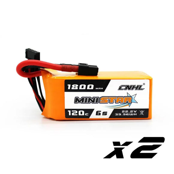 2pcs CNHL 6S 22.2V Lipo Battery 1300mAh 1500mAh 1800mAh 120C With XT60 Plug For RC FPV Drone Quadcopter Helicopter Airplane