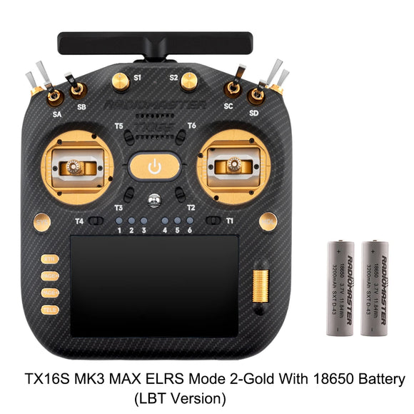 RadioMaster TX16S MK3 MAX 2.4GHz 900MHz AG02 CNC Hall Gimbal 5 inch IPS Touchscreen EdgeTX ExpressLRS Radio Controller