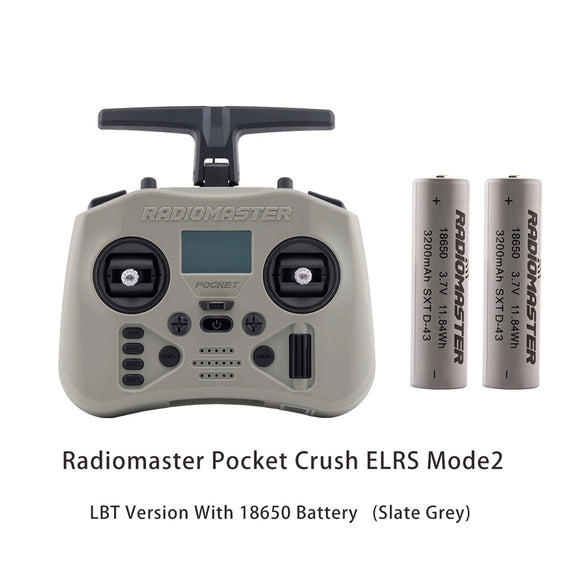 Radiomaster Pocket Crush 2.4GHz ELRS Hall Gimbal Transmitter Remote Control Portable Lightweight Foldable Antenna