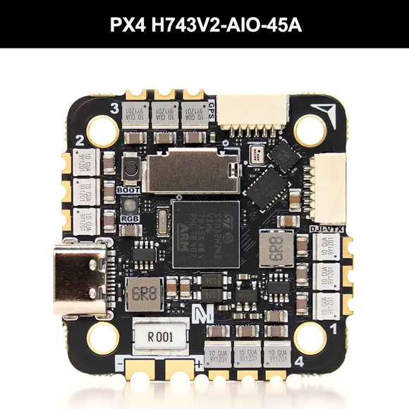 MicoAir H743 V2 AIO 45A 2-6S AM32 All-in-one flight control and ESC Support PM PX4 INAV