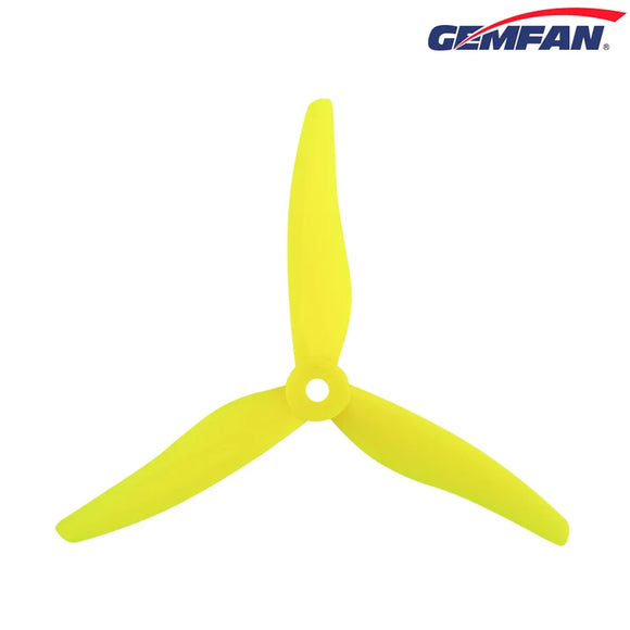 4 pezzi/2 paia Gemfan 51466 V2 Eliche da 5 pollici a 3 pale/tri-pale per motore brushless FPV per drone da corsa FPV 6 colori giallo
