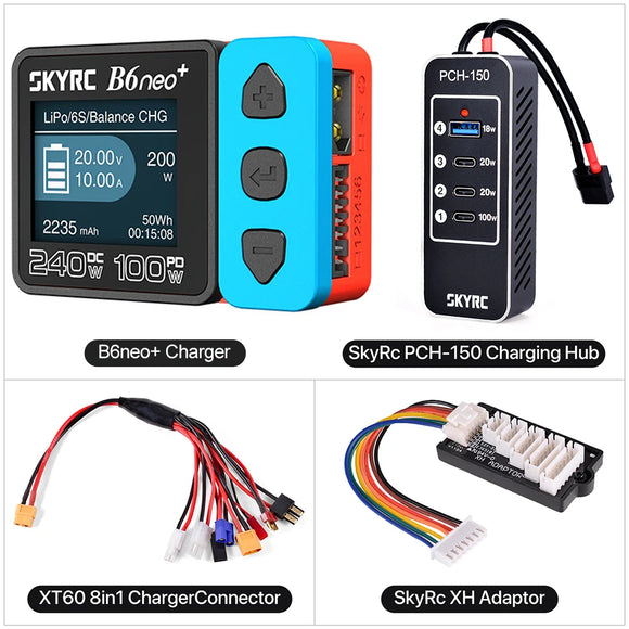 SkyRC NEW B6neo+ DC 240W PD 126W Smart Charger Battery Balance Charger SK-100211 B6 neo+ B6NEO Compact Charger Discharger