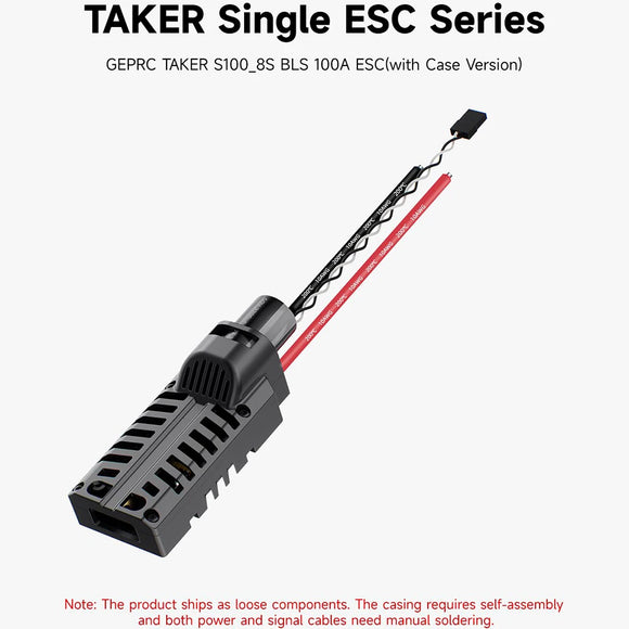GEPRC TAKER S100 8S BLS 100A ESC 3-8S Lipo Voltaje de entrada 100A/80A/60A Corriente continua compatible Protocolos Dshot 150/300/600