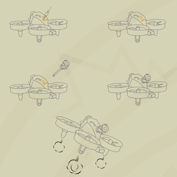 Maple Wireless Antenna Light 1S 5.8G Circular Polarization Lollipop 2dBi RHCP IPEX For Mobula7 1S FPV Tinywhoop Drone