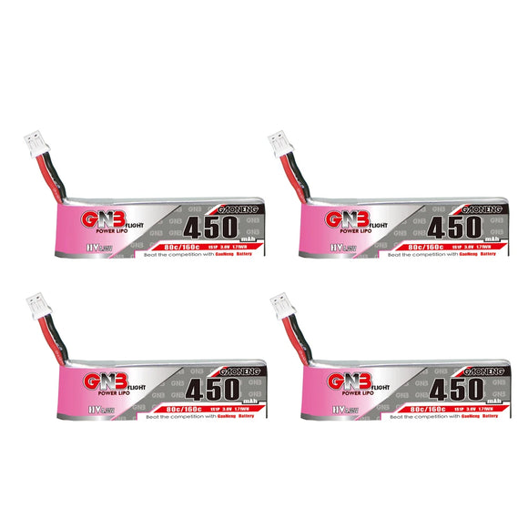 GNB 450mAh 1S 3.8V 80C/160C LiPo Battery and Charger For Racing Drone FPV Beta75S Emax Tinyhawk Quadcopter Helicopter Parts