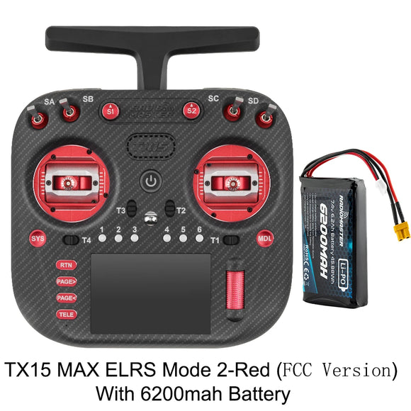 Radiomaster TX15 Max 3.5inch IPS Touchscreen Radio Controller ExpressLRS With AG02 CNC Hall Gimbal Built-in Gyro Microphone