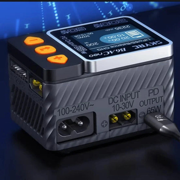 SKYRC B6AC NEO Smart Charger AC 60W DC 200W 10A Battery Balance Charger for for 1-6S Lipo LiFe Lilon LiHV 1-15S NiMH NiCd