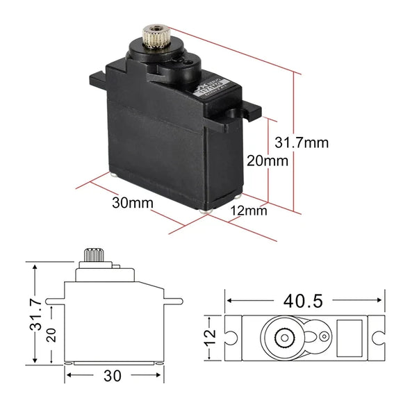JX PS-1171MG PDI-1171MG 17 г 3,5 кг Металлические шестерни Микросервоприводы для радиоуправляемых гусеничных автомобилей, самолетов, лодок, роботов, вертолетов, дронов. Аксессуары