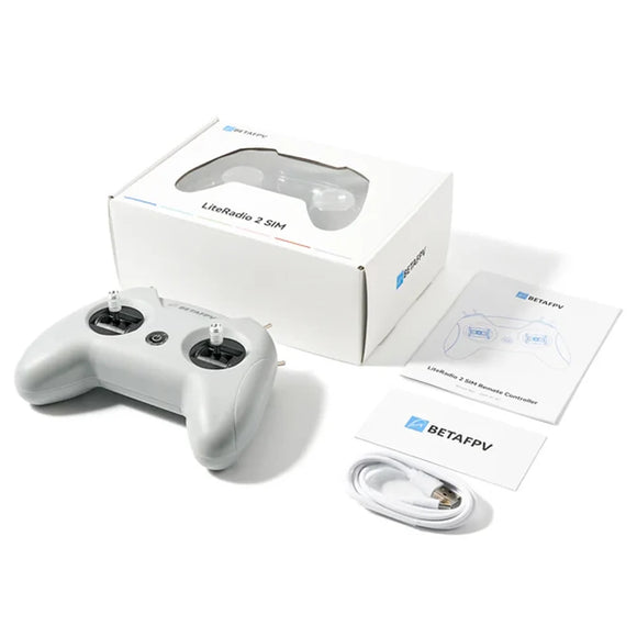 BETAFPV LiteRadio 2 SIM Controller Mode 2 Triple-Mode Simulator Controller 8Channel Type-C Port for DJI /PhoenicRC6 /AeroFlyRC8