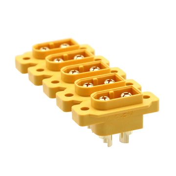 Amass XT60E-M XT60E XT60 Brass Gold Plated Male Plug Screws Mountable Connector For Racing FpV/ Multicopter Fixed Board DIY - 0