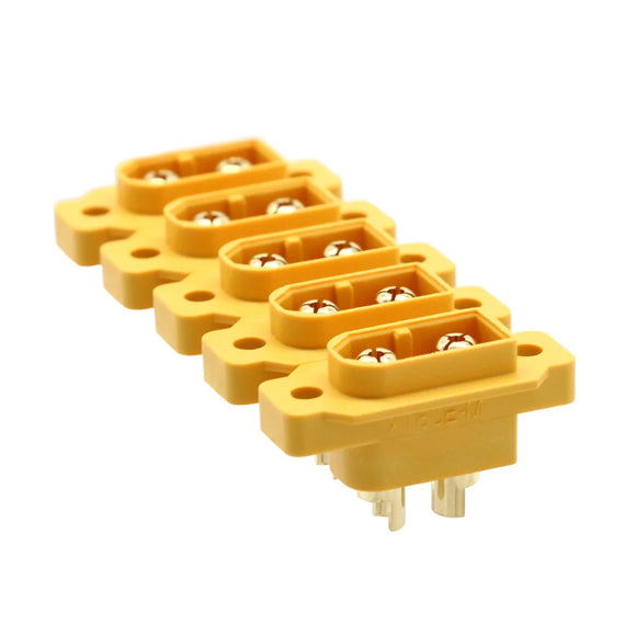 Amass XT60E-M XT60E XT60 Brass Gold Plated Male Plug Screws Mountable Connector For Racing FpV/ Multicopter Fixed Board DIY