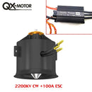 QX-MOTOR Ventola intubata da 70 mm a 12 pale EDF con motore brushless 6S, utilizza ESC da 100 A, adatta per jet, elicotteri, droni e parti ad ala fissa-11