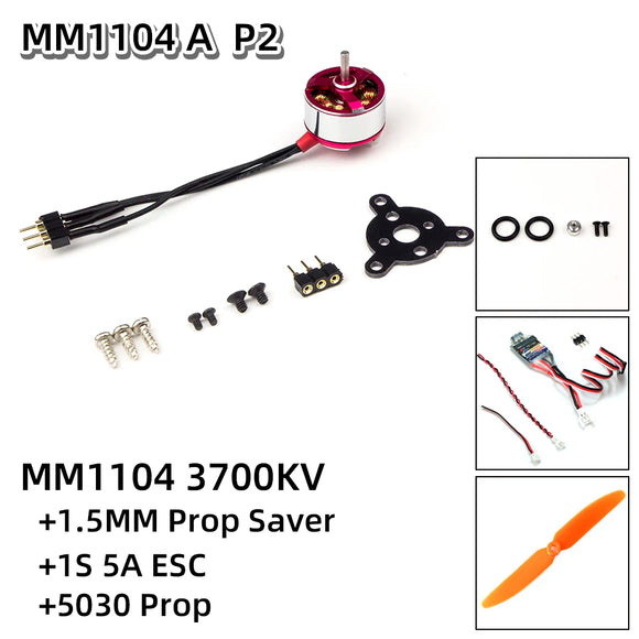 Motore brushless C05M 1104 3700KV con albero da 1,5 mm, motore brushless outrunner per aeromobili RC, aerei e multicotteri.