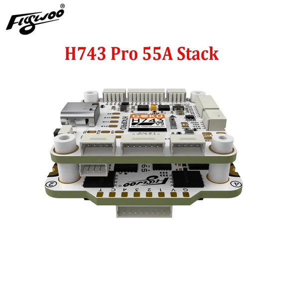 Flywoo GOKU H743 pro 32Bit Flight Controller 55A 128K 30x30 Stack with G55M AM32 4in1 ESC Plug&Play for Drone O4/O4 pro