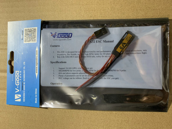 V-GOOD VGOOD Airplane32 Plus(New) 32Bits Brushless ESC 6A 15A 40A 60A 80A 100A 120A 150A BEC SBEC for RC Airplane Fixed-Wing