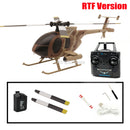RC ERA C184 MD500 Scale 4CH Flybarless Optical Flow Gyro Stabilized RC Helicopter Remote Control Toys - Sand Yellow Livery