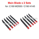 2 Sets RC ERA Main Rotor Blades for C032 UH1 Huey C138 Pro Bell206 C184 MD500 C186 C187 C189 C190 RC Helicopter Parts image 6