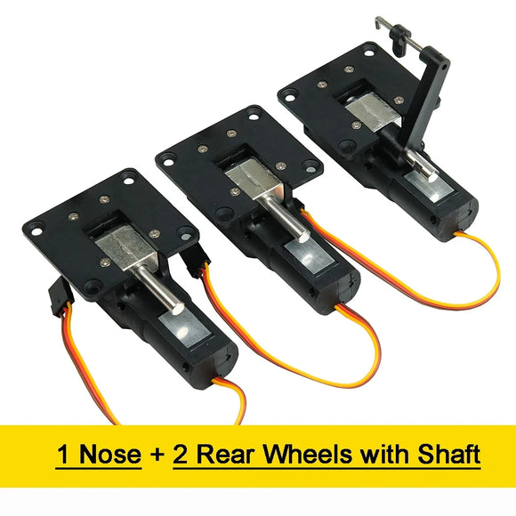 55g Servoless Retract with Metal Block Quad Electric Retractable Landing Gear Nose 15091M For 3-5kg  RC Fix Wing Airpalne