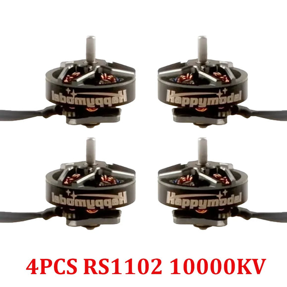 4PCS Happymodel RS1102 1102 10000KV 13500KV 2S Brushless Motor 1.5mm Shaft for Mobula7 O4 Micro FPV Racing Drone  RC Accessories