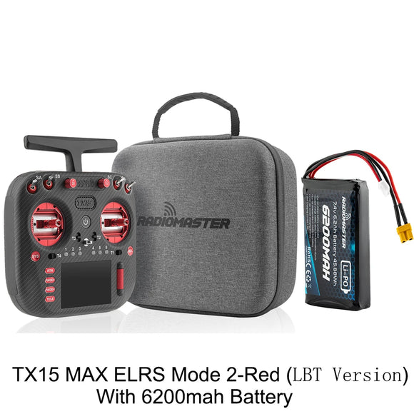 Radiomaster TX15 Max 3.5inch IPS Touchscreen Radio Controller ExpressLRS With AG02 CNC Hall Gimbal Built-in Gyro Microphone