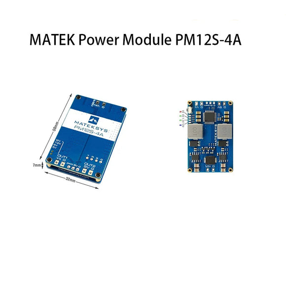 MATEK MATEK Mateksys Power Module PM12S-4A Independent step-down voltage regulator 9~55V DC-IN For RC Airplane RC Multicopter UBEC - Power Cables at ZoneFPV