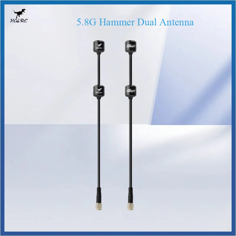 HGLRC 5.8G Hammer Dual Antenna 5.65GHz RHCP LHCP SMA 170mm Dual-core ...