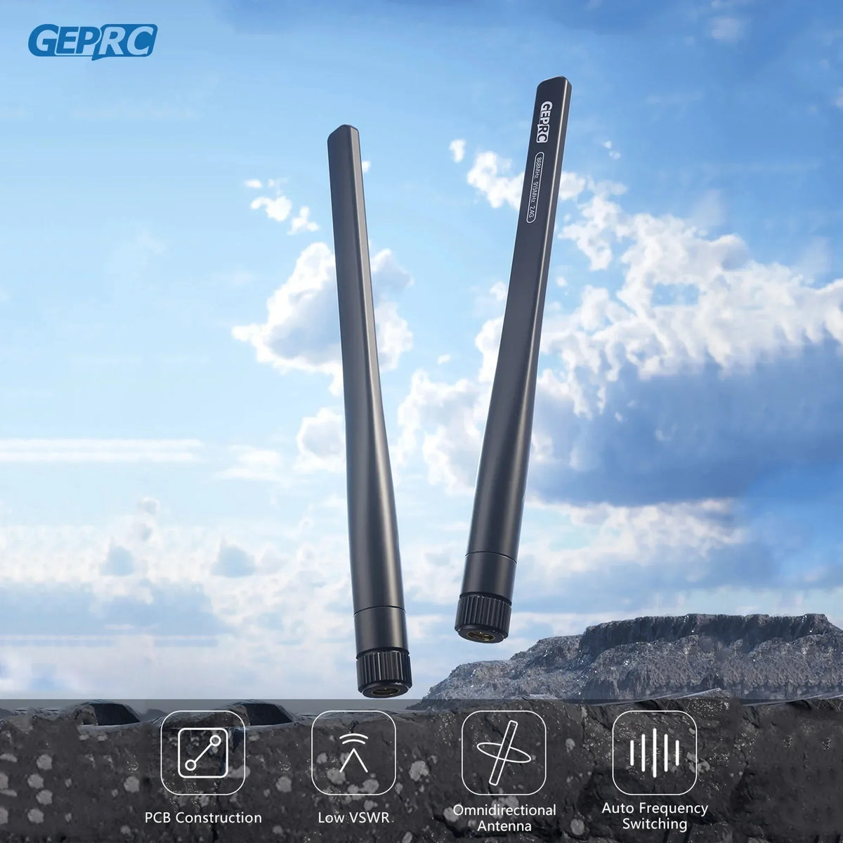 GEPRC 868MHz/915MHz/2.4GHz Tri-Band Stick Antenna High Frequency Long ...