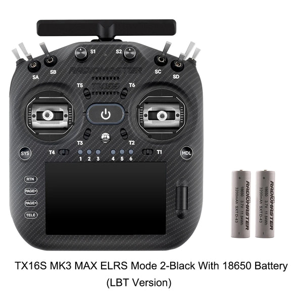 RadioMaster TX16S MK3 MAX 2.4GHz 900MHz AG02 CNC Hall Gimbal 5 inch IPS Touchscreen EdgeTX ExpressLRS Radio Controller