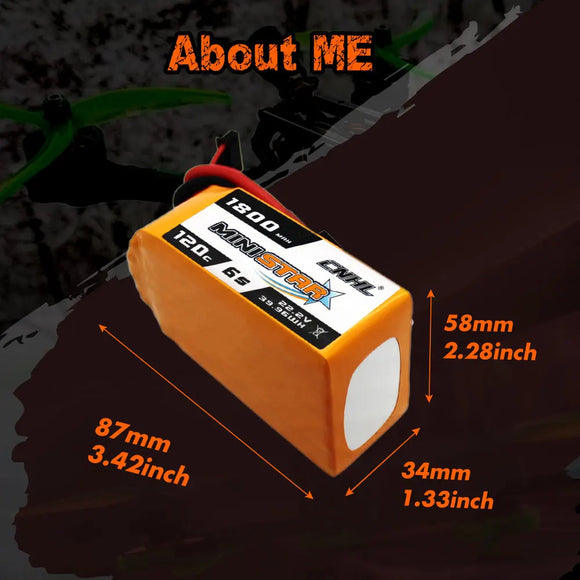 2pcs CNHL 6S 22.2V Lipo Battery 1300mAh 1500mAh 1800mAh 120C With XT60 Plug For RC FPV Drone Quadcopter Helicopter Airplane