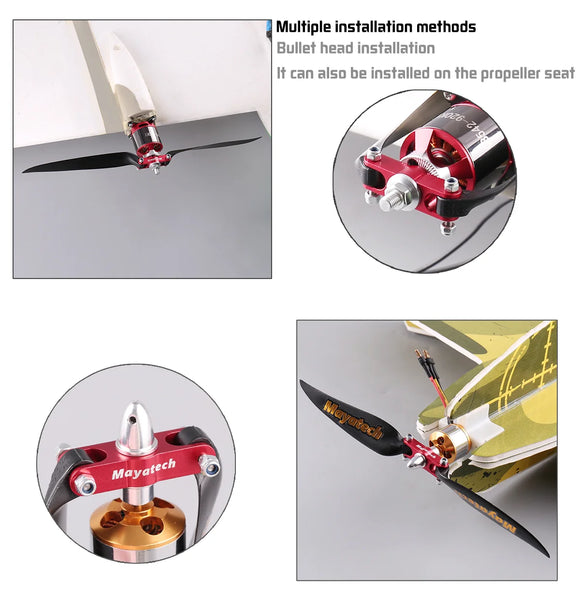 Mayatech 8MM Package for sale model aircraft metal folding propeller + folding nylon propeller fixed wing propeller clamp seat