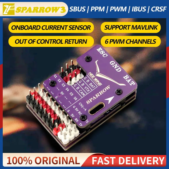 LF LF LEFEI Sparrow 3 V3 OSD Flight Controller FC BS180 GPS Gyro Stabilization Return Home Support SBUS PPM PWM IBUS CRSF FOR RC - Flight Controllers at ZoneFPV