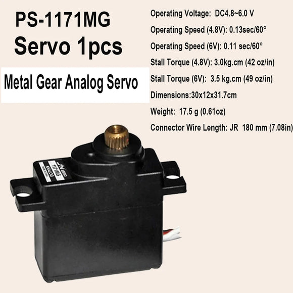 JX PS-1171MG PDI-1171MG 17 г 3,5 кг Металлические шестерни Микросервоприводы для радиоуправляемых гусеничных автомобилей, самолетов, лодок, роботов, вертолетов, дронов. Аксессуары