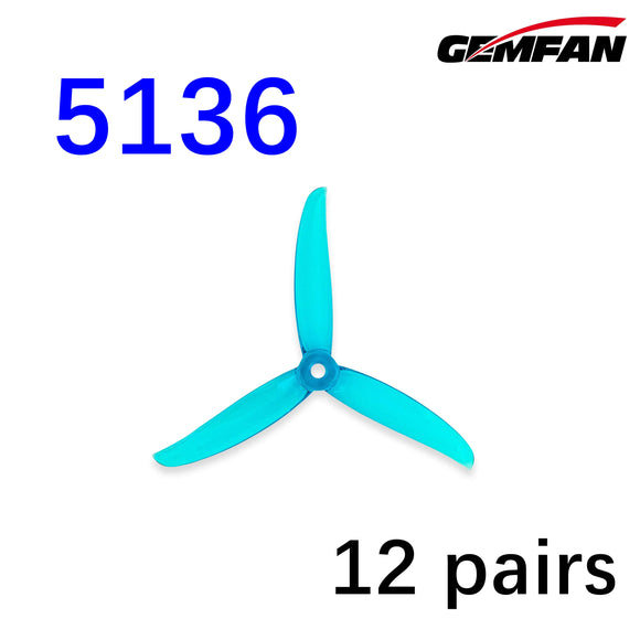 Gemfan Vanover 5136 5.1X3.6X3 3-Blade PC Propeller for FPV Freestyle Quadcopter Racing Drone 5inch Props DIY Parts