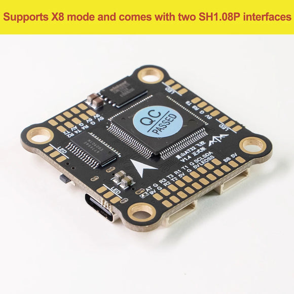 GreatMountain AT32 F435 VMT7 flight control Supports X8 mode with two SH1.08P interfaces Support SBUS input signal