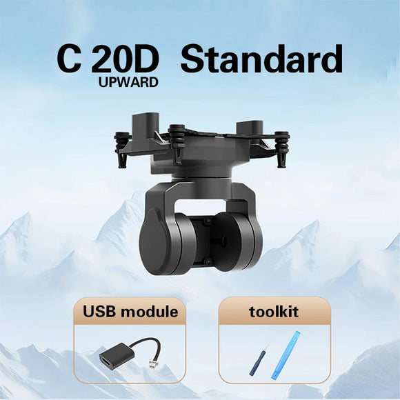UAV Car Drone PTZ Camera with Gimbal Stand Two-Axis Stabilization Digital Image Transmission for Aerial Photography
