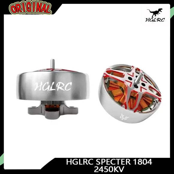 HGLRC SPECTER 1804 2450KV Brushless Motor - 4-6S LiPo, 5-6" Prop for FPV Freestyle Drones DIY