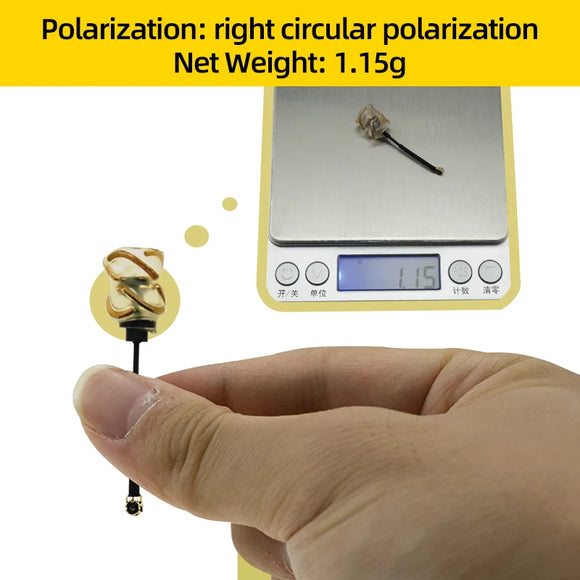 Maple Wireless Antenna Light 1S 5.8G Circular Polarization Lollipop 2dBi RHCP IPEX For Mobula7 1S FPV Tinywhoop Drone