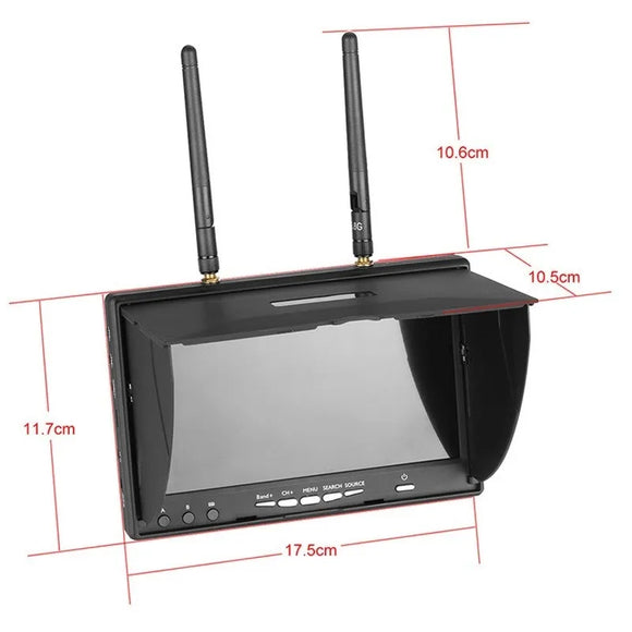 FPVKING LCD5802D 5802 5.8G 40CH 7 Inch FPV Monitor with DVR Build-in Battery For FPV Multicopter RC Quadcopter