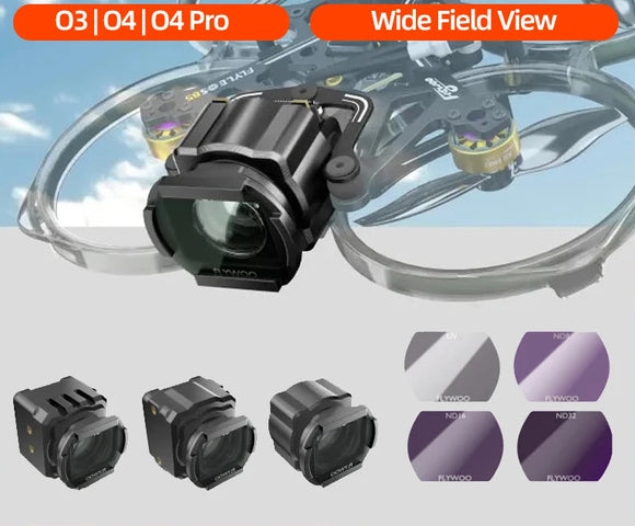 FLYWOO O4 Lite Wide-Angle Lens 155° FOV Wide Field View For DJI O3/O4 O4 PRO Camera Frame FPV Quadcopter Drone Accessory